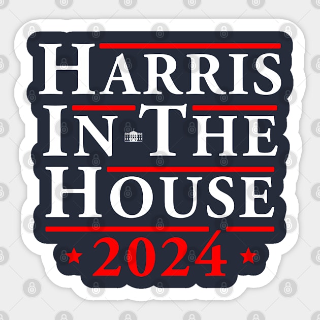 Kamala Harris First Female Black President White House Woman 2024 Sticker by Vauliflower
